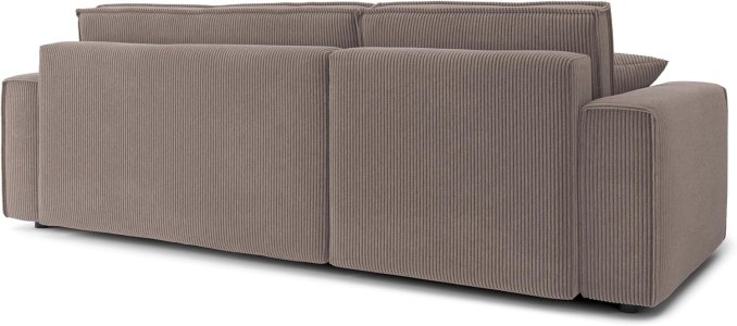 BAÏTA Mira 4 Seater Convertible Corner Sofa with Reversible Corner Storage Box in Taupe Corduroy