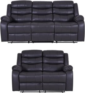 Dante Furniture Roma 3 and 2 Seater Grey Recliner Sofa (3+2)