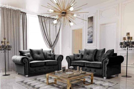Kashmir 3+2 sofa set, Grey, one size (101