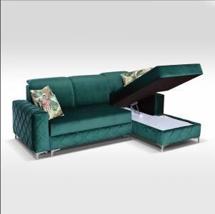 Borys Small Sofa Bed, Green