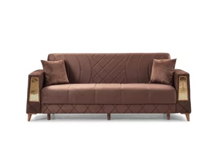 Luxurious Modern Turkish Ottoman 3 Seater Sofa Bed with Storage and Cushions