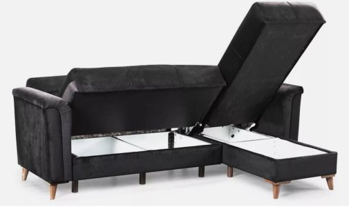 Elegant & Modern Design Turkish Corner Sofa Bed with Ottoman Storage