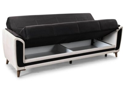 Turkish 3 Seater Ottoman Storage Sofa Bed Modern Luxury Bedroom with Cushions