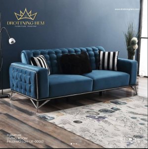 Classic Chesterfield 3 Seater Furniture Sofa Luxury Couches Blue 3 seat sofas